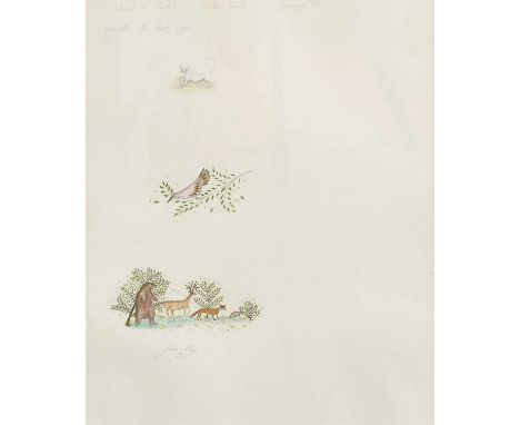 Jane Ray (b. 1960)"Vignettes for text pages" for Hansel and Gretel, Walker BooksSigned and dated January (19)97, watercolour;
