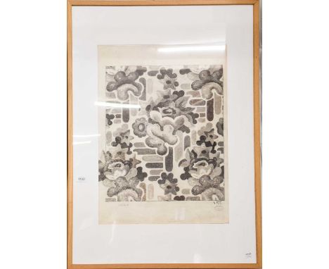 Five Early 20th Century Kent &amp; Dawes London Original Framed Wallpaper Watercolour Designs on Paper, comprising: three sim