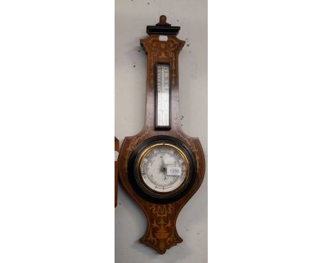 An Inlaid Mahogany Aneroid Barometer, 69cm