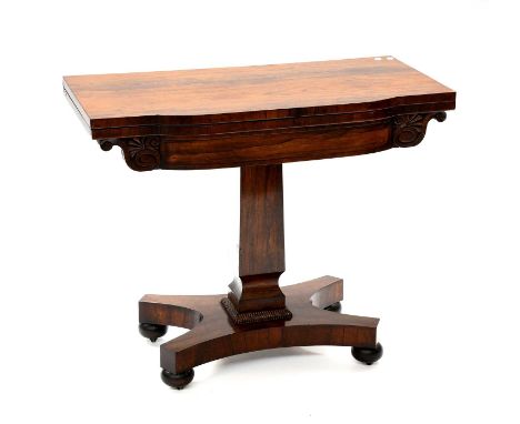 19th Century Rosewood Card Table