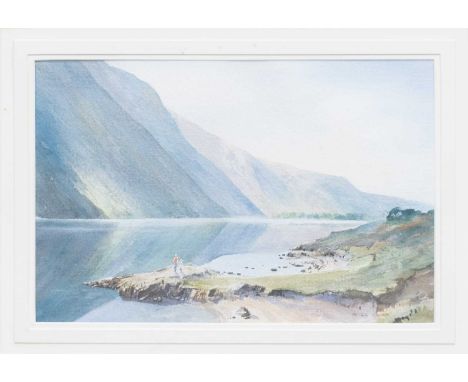 Peter Shutt (Contemporary)"Morning, Wastwater Screes"Signed, watercolour; together with a further lake district view by the s