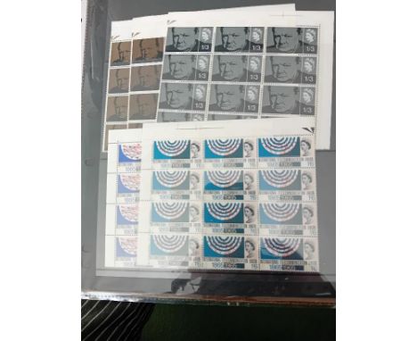 Stamps: Great Britain Unmounted Mint selection in large blocks, including geographical x12, botanical x12, Shakespeare x6, 70