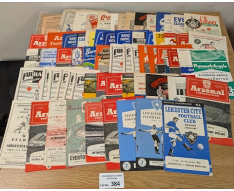 Sports; Football: Football programme selection, 1940s-50s mostly, including Tottenham, Man United, Derby, Arsenal, etc.; (71)