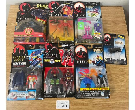 Diecast; Vintage Toys: Kenner Batman: The Animated Series/ New Batman assortment of carded figures; (7).