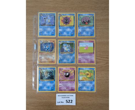 Cards; Trading Cards: Pokemon Base Set First Edition collection plus Base Set holo Blastoise; including Dark Blastoise, Cloys