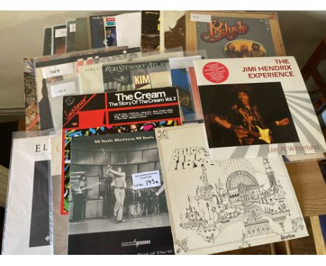 Records: Assortment of albums including Jimi Hendrix, Pink Floyd, The Who, etc.; (27).
