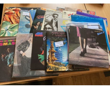 Records: Assortment of albums including Joe Cocker, Jimi Hendrix, Joni Mitchell, Robin Trower, Brand X, etc.; (30).