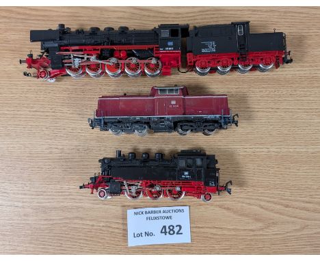 Diecast; Railway: Fleischmann HO Gauge engine/tender + 2x engines; unboxed and unused, in fine condition; (3).