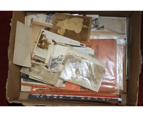 A collection of assorted 19th century and later ephemera to include French theatre programmes, travel brochures, military por