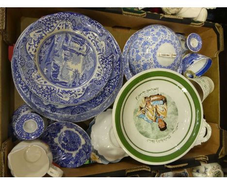 A collection of ceramics to include Spode Italian pattern 