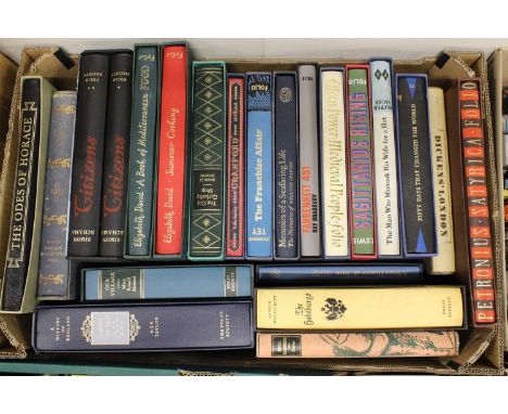 One box of Folio Society editions, all in their slip cases, titles to include Farenheit 451 by R Bradbury, The Man Who Mistoo