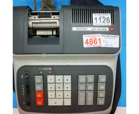 Kovac KP-1212M vintage office calculator. Not available for in-house P&amp;P, contact Paul O'Hea at Mailboxes on 01925 659133