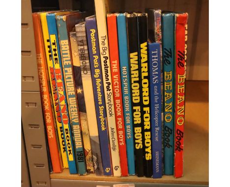 Vintage annuals including Hotspur, Beano, Warlord and others. Not available for in-house P&amp;P, contact Paul O'Hea at Mailb