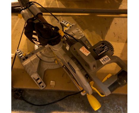 Titan 210mm sliding mitre bench saw. Not available for in-house P&P, contact Paul O'Hea at Mailboxes on 01925 659133Condition