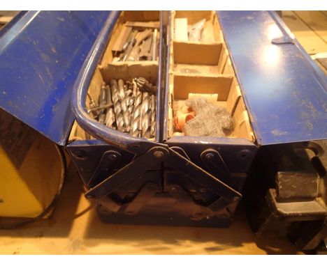 A cantilever toolbox containing a selection of tools and accessories. Not available for in-house P&amp;P, contact Paul O'Hea 