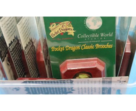 Collectable World Pocket Dragon classic brooches. P&amp;P Group 1 (£14+VAT for the first lot and £1+VAT for subsequent lots) 