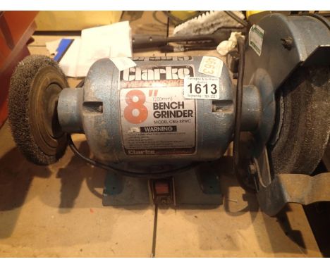 Clarke eight inch bench grinder. Not available for in-house P&P, contact Paul O'Hea at Mailboxes on 01925 659133Condition Rep