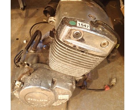 Jinlun two cylinder four stroke Chinese motorcycle engine CC unknown. Not available for in-house P&amp;P, contact Paul O'Hea 