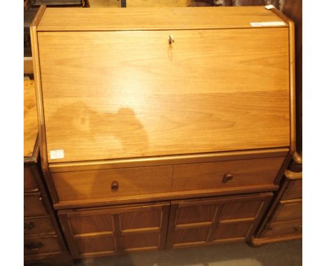 Parker Knoll vintage fall front bureau. Not available for in-house P&amp;P, contact Paul O'Hea at Mailboxes on 01925 659133 