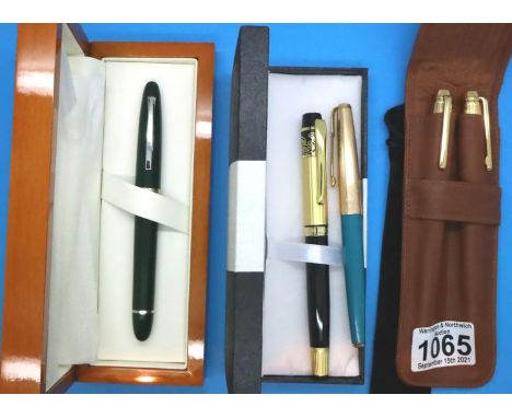 Collection of pens including Parker 61 capillary fill example. P&amp;P Group 1 (£14+VAT for the first lot and £1+VAT for subs