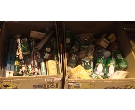 Two boxes of mixed light bulbs. Not available for in-house P&amp;P, contact Paul O'Hea at Mailboxes on 01925 659133 