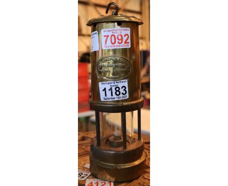 A vintage five post brass miners lamp. Not available for in-house P&amp;P, contact Paul O'Hea at Mailboxes on 01925 659133 