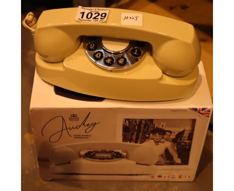 Ivory GPO Audrey push button telephone is compatible with modern telephone banking and any standard analogue landline; workin