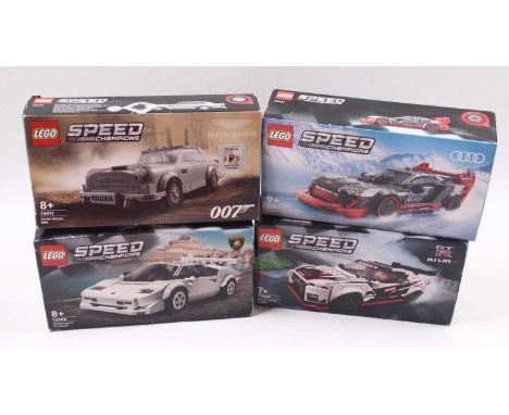Lego Speed Champions group of 4 sets to include; No.76921 Audi S1 E-Tron Quattro (sealed) No.76911 Aston Martin DB5 007 (have