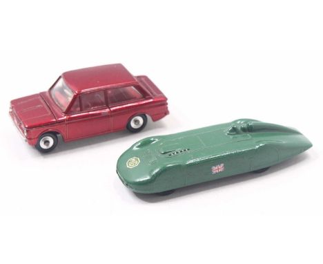 Dinky Toys group of 2 loose examples to include; No.138 Hillman Imp in metallic red body and red interior together with a MG 