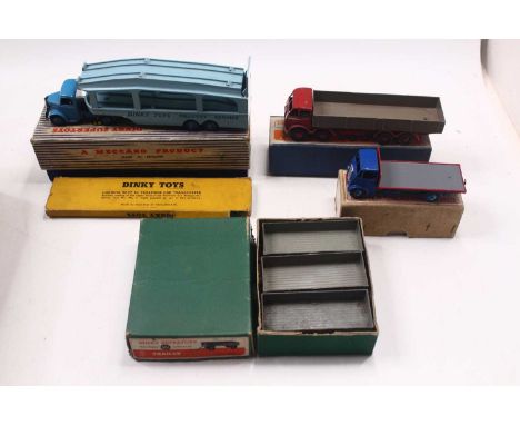 Dinky Toys group of 4 to include; No.982 Pullmore Car Transporter with extra Loading Ramp, No.512 Guy Flat Truck, No.501 Fode