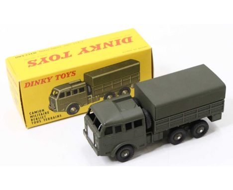 French Dinky Toys Military, No.80D Berliet All Terrain Vehicle, French Military green body, convex hubs, tin tilt, numbered b