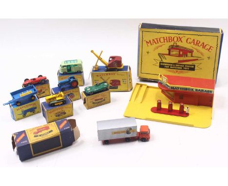 A quantity of boxed Matchbox 175 series and accessory gift sets to include a Major Pack Davies Tyres tractor unit and trailer