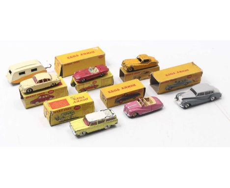 Dinky Toys group of 7 to include; No.150 Rolls Royce Silver Wraith, No.106 Austin Taxi Atlantic Convertible, No.193 Rambler C