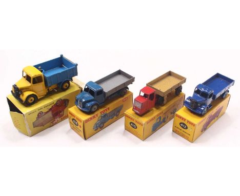 Dinky Toys group of 4 Haulage diecasts to include; No.415 Mechanical Horse and Open Wagon in red body with tan trailer, No.41