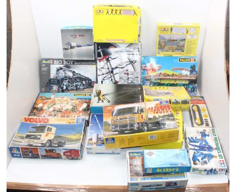 Airfix/Tamiya/Revell/Faller 1/32 and other scales large collection of various plastic kits and figures to include; No.24266 R