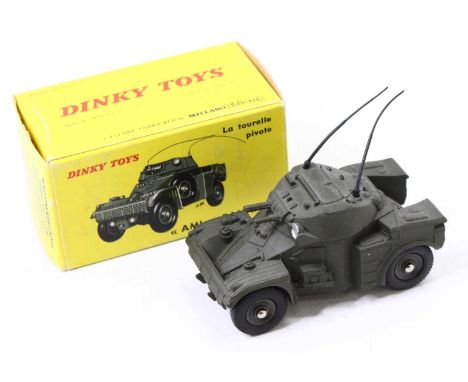 French Dinky Toys Military, No. 814 AML Panhard comprising a military green body with attached aerial in the original all-car