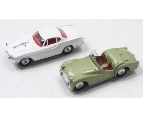 Corgi Toys group of 2 to include; No. 305 Triumph TR3 Sports Car, green body with red interior and silver hubs (E), together 