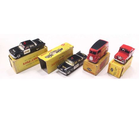 Dinky Toys group of 4 diecasts to include; No.264 R.C.M.P Patrol Car, No.260 Royal Mail Van, No.255 Mersey Tunnel Police Van 
