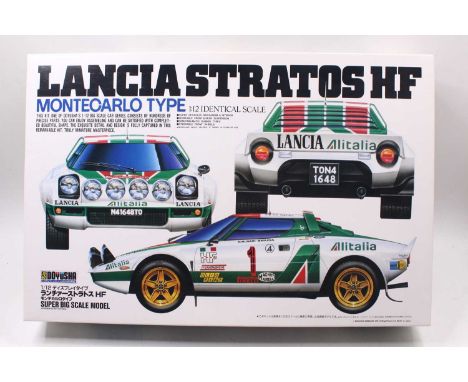 Doyusha 1/12 Scale Plastic Kit Set for a No.DBS-14-9800 Lancia Stratos HF (Complete and unstarted) housed in a pictorial card