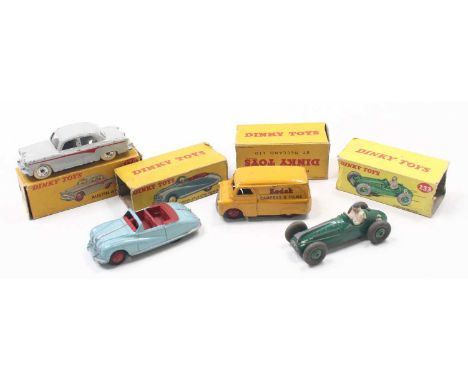Dinky Toys group of 4 to include; No.176 Austin A105 Saloon in grey body, No.233 Cooper Bristol in green, No.480 Bedford in d