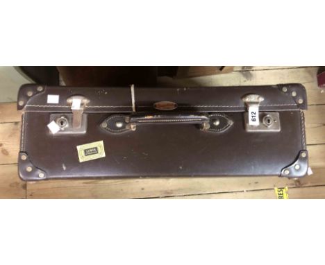A vintage Spartan fibreboard suitcase