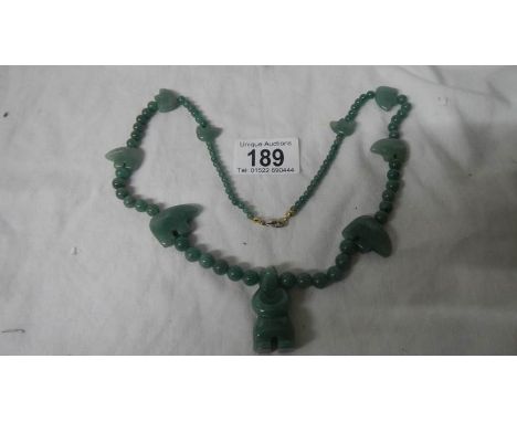 A jade necklace.