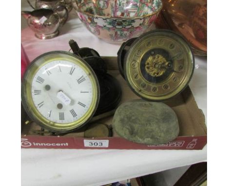 2 old clock movements etc..