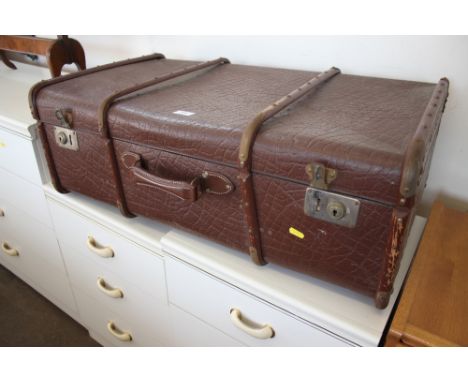 A wooden bound trunk