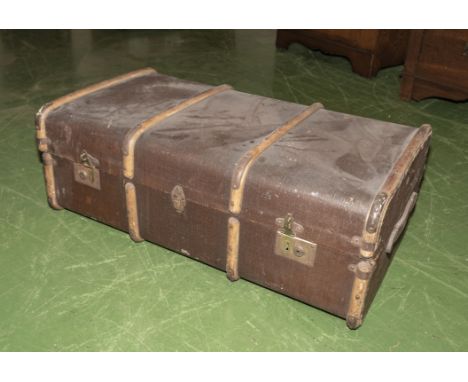 A large travel trunk