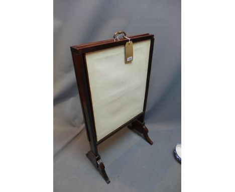 A 19th Century mahogany fire screen