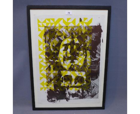 An artist proof lithograph signed in pencil 'Heretic' and initialed A.D., 62cm x 44cm