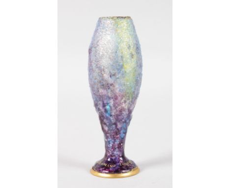 PIERRE BONNARD A MINIATURE LIMOGES ENAMEL VASE, 3.5ins high, signed P. BONNARD, Limoges, in original box.