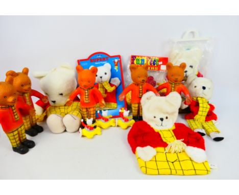 Golden Bear - Boots - Others - A group of Rupert the Bear themed toys, and novelty items, including a Golden Bear Rupert Hand
