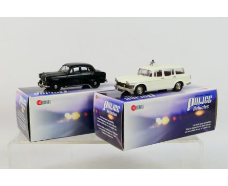 Brooklin Models - International Police Vehicles - Diecast - A pair of hand build White Metal Model comprising of IPV 06 1966 